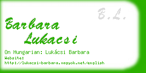 barbara lukacsi business card