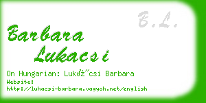 barbara lukacsi business card